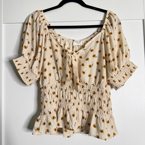 Sienna Sky floral smocked blouse - Picture 1 of 7